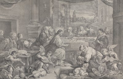 Cristo convirtiendo el agua en vino en la boda de Caná, 1743-63 de Pietro Monaco