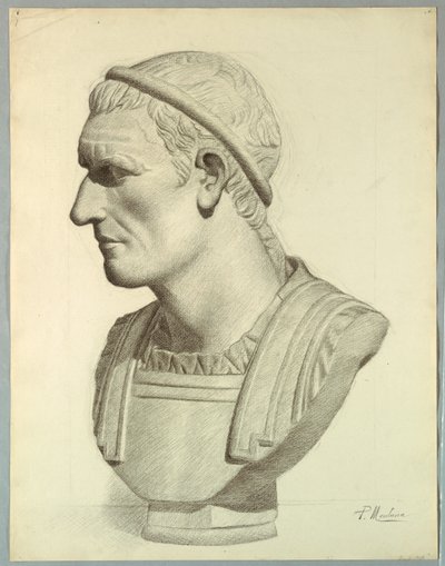 Busto de un senador romano (rendición de un molde de yeso) de Pietro Montana