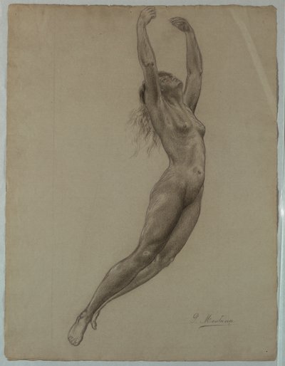 Mujer desnuda saltando de Pietro Montana