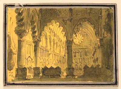 Diseño de escenario, interior de iglesia de Pietro Narducci