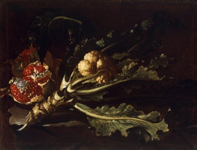 Coliflor y granadas de Pietro Paolo Bonzi