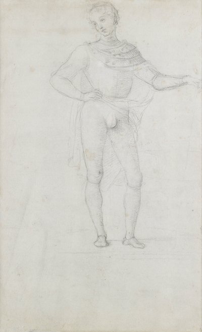 Estudio para una figura en una Adoración de los Magos de Pietro Perugino