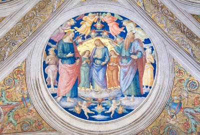 Cristo tentado por el diablo de Pietro Perugino