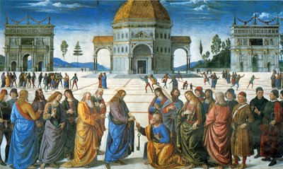 Entrega de las Llaves a San Pedro, 1481 de Pietro Perugino