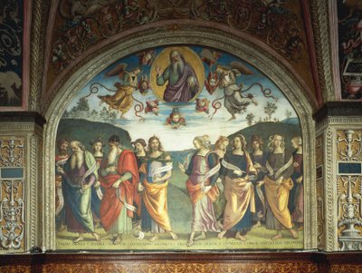 Santo Padre con profetas y sibilas de Pietro Perugino