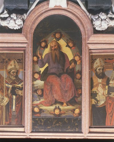Políptico con el Padre Eterno Bendiciendo de Pietro Perugino