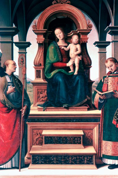Madonna y el Niño con Santos de Pietro Perugino