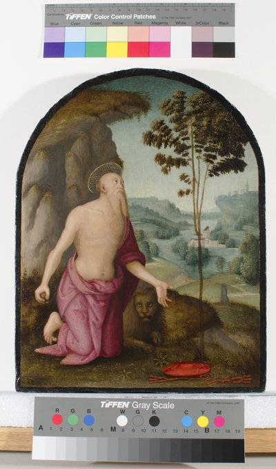 San Jerónimo en el desierto, c.1510-15 de Pietro Perugino
