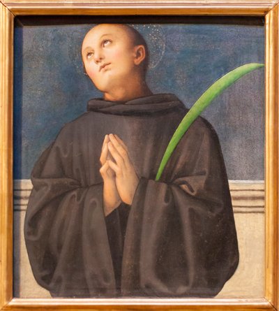 San Placido (óleo sobre madera) de Pietro Perugino