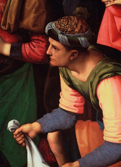 La Deposición o Lamentación por la Muerte de Cristo (detalle) de Pietro Perugino