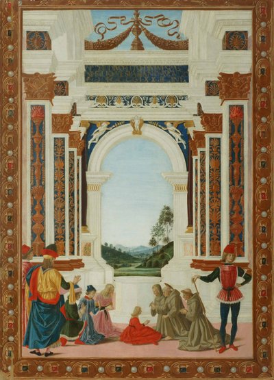 El milagro curativo de San Bernardo, c. 1473 de Pietro Perugino