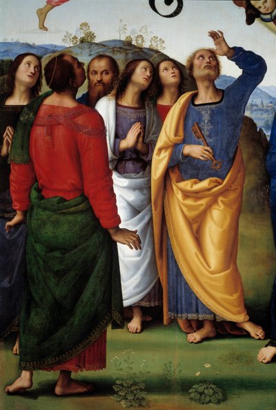 La ascensión de Cristo (detalle) de Pietro Perugino