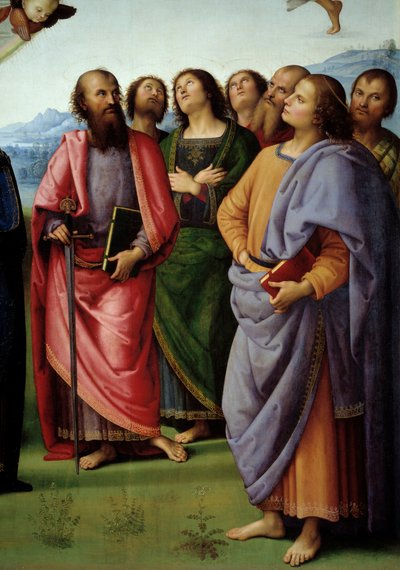 La ascensión de Cristo (detalle) de Pietro Perugino