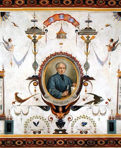 Retrato de Lorenzo Bartolini (1777-1850), detalle del techo de la Sala del Alcalde de Pietro Pezzati