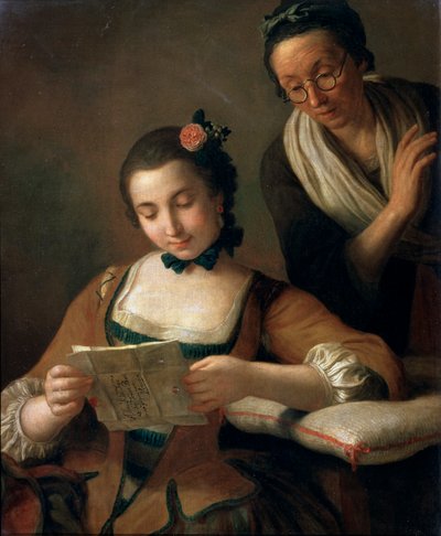 Leyendo, c. 1727-1760 de Pietro Antonio Rotari
