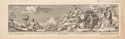 Alegoría de la ruta entre Roma y Florencia Historia del emperador Constantino (título de la serie) de Pietro Sante Bartoli