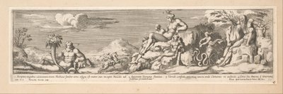 Alegoría de la ruta entre Roma y Florencia Historia del emperador Constantino (título de la serie) de Pietro Sante Bartoli