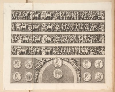 Relieves en el Arco de Septimio Severo en Roma de Pietro Sante Bartoli
