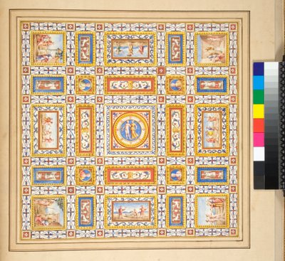 Diseño para un fresco en el techo de Pietro Santi Bartoli