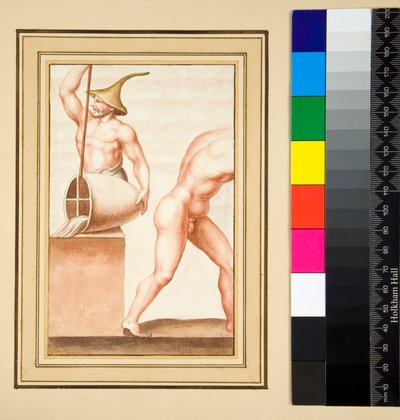 Copia de un mosaico de un Hombre con gorro puntiagudo vertiendo de un jarrón de Pietro Santi Bartoli