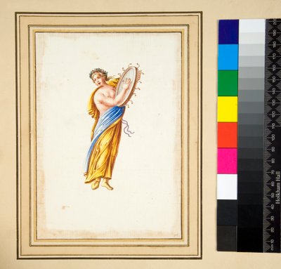 Figura drapeada tocando un tambor de Pietro Santi Bartoli