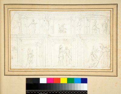 Fragmento de una pintura mural de Pietro Santi Bartoli