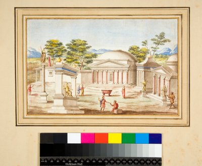 Paisaje con el Panteón de Pietro Santi Bartoli