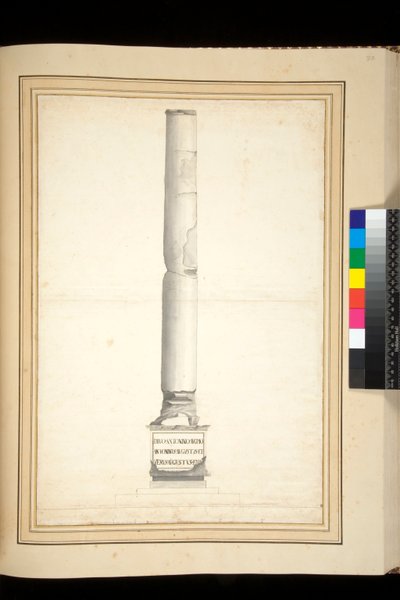 La columna de Antonino Pío (antes de la restauración) de Pietro Santi Bartoli