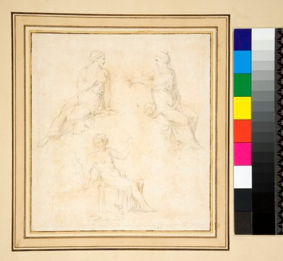 Tres figuras femeninas sentadas de Pietro Santi Bartoli