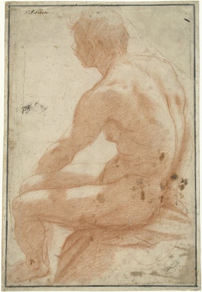 Modelo de estudio de un hombre sentado de Pietro Sorri