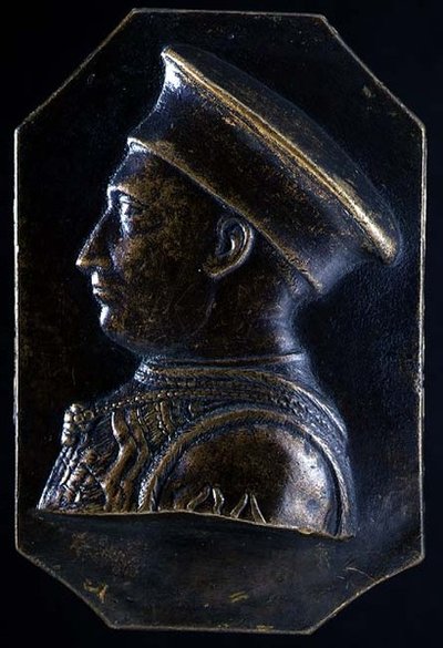 Placa de Ludovico Gonzaga (recto) (bronce) de Pietro Tafano