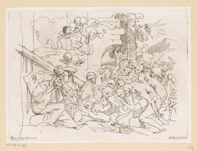 Adoración de los pastores de Pietro Testa