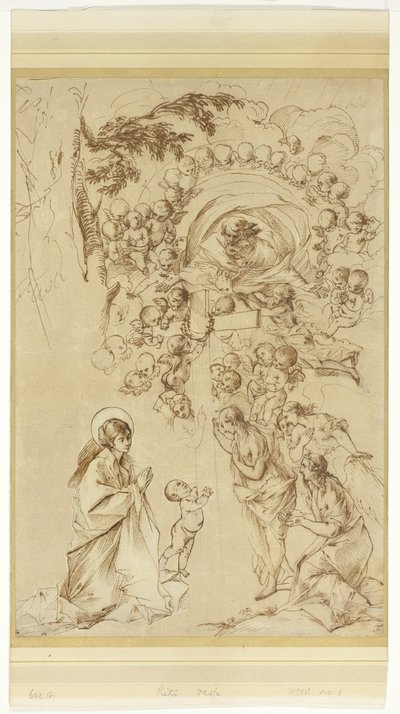 Estudio para "El sueño de San José de Pietro Testa