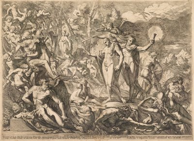 El triunfo del artista virtuoso sobre el Parnaso de Pietro Testa