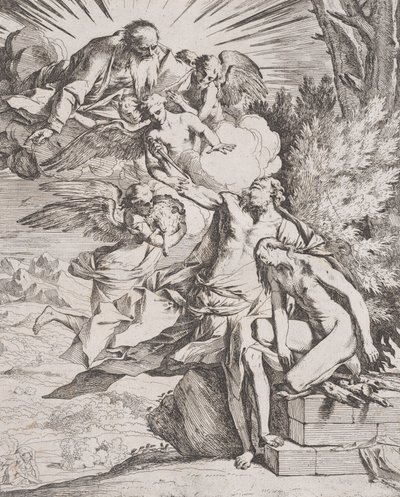 El sacrificio de Isaac por su padre Abraham, ca. 1640-42 de Pietro Testa