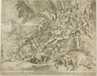Venus y Adonis de Pietro Testa