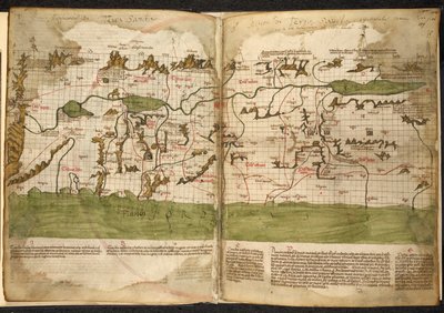Mapa de Tierra Santa. de Pietro Vesconte