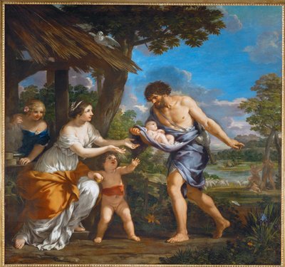 Rómulo y Remo encontrados por Fausto ... de Pietro da (1596-1669) Cortona