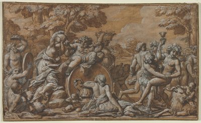 Bacanal, 1600s de Pietro da Cortona