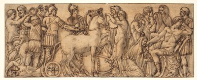 Friso de un sarcófago romano(?) de Pietro da Cortona