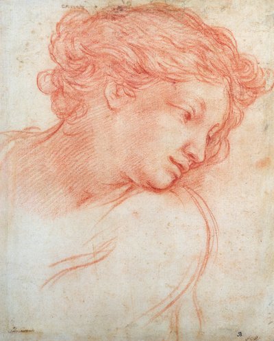 Estudio de la cabeza de una niña de Pietro da Cortona