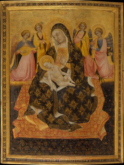 Madonna y Niño con ángeles, 1420 de Pietro di Domenico da Montepulciano