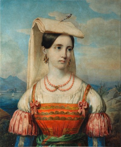 Retrato de Sophia Michailovna Sollogub, 1840s de Pimen Nikitich Orlov
