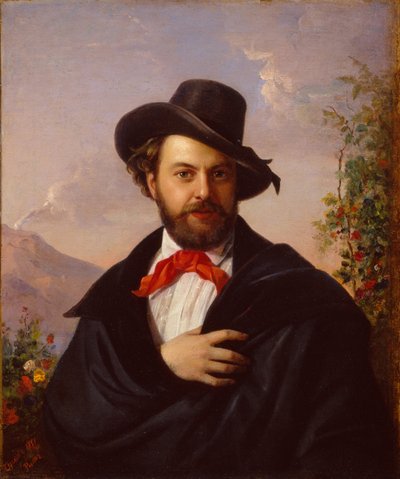 Autorretrato, 1851 de Pimen Nikitich Orlov