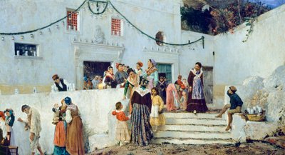 Día de fiesta, de Pio Joris (1843-1921), óleo sobre lienzo, 93x160 cm de Pio Joris
