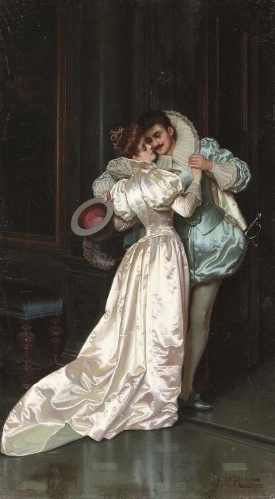 El abrazo (óleo sobre lienzo) de Pio Ricci