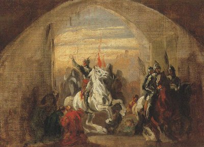 Boleslaw I Chrobry entrando en Kiev conquistada, c. 1837 de Piotr Michalowski