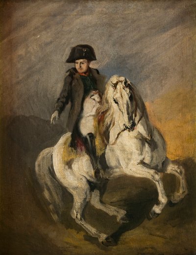 Napoleón a caballo gris (óleo sobre lienzo) de Piotr Michalowski