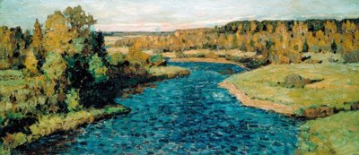 Río en otoño de Pjotr Iwanowitsch Petrowitschew