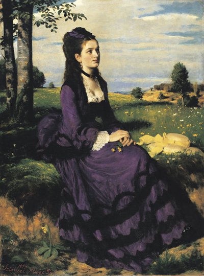 Dama en violeta de Pál Szinyei Merse